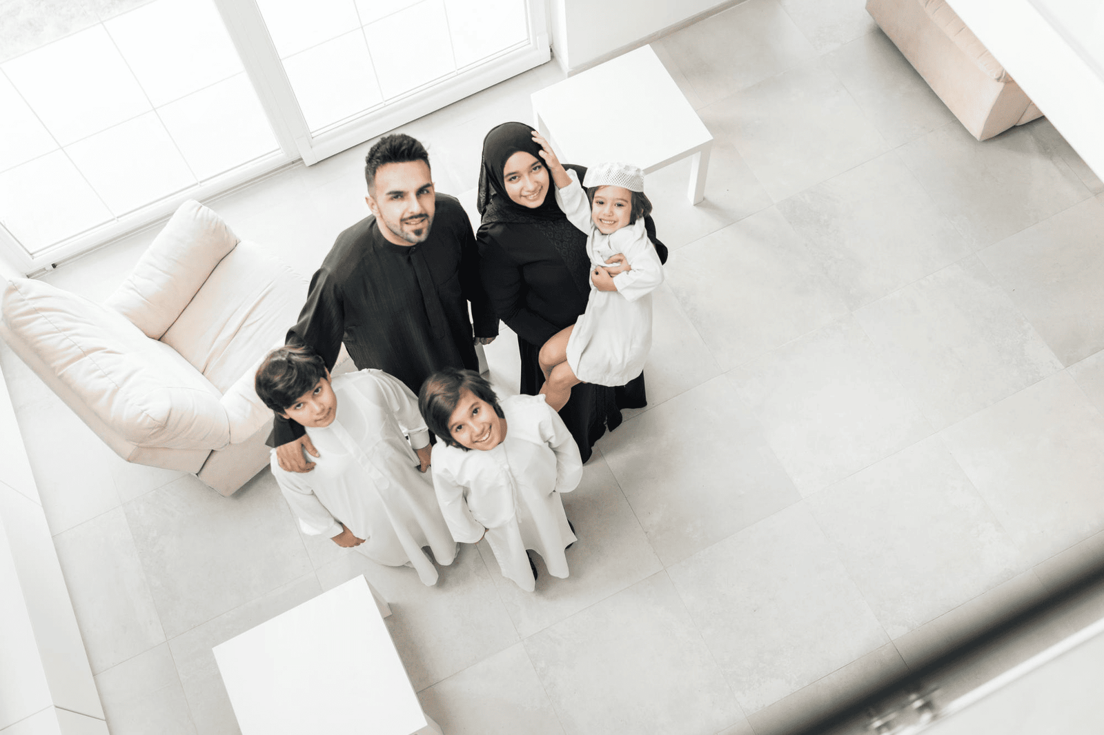 family in house